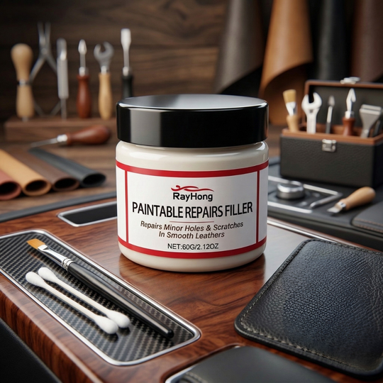 Leather Repair Compound | 60ml Natural Leather Filler for Cracks & Holes | Easy Application for Durable Restoration