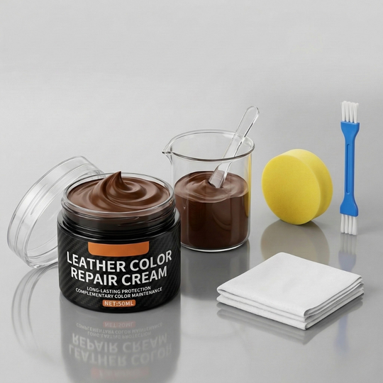 Leather Restoration Cream | Leather Colouring Paste in White, Brown & Black | Easy Application for Faded and Scratched Leather