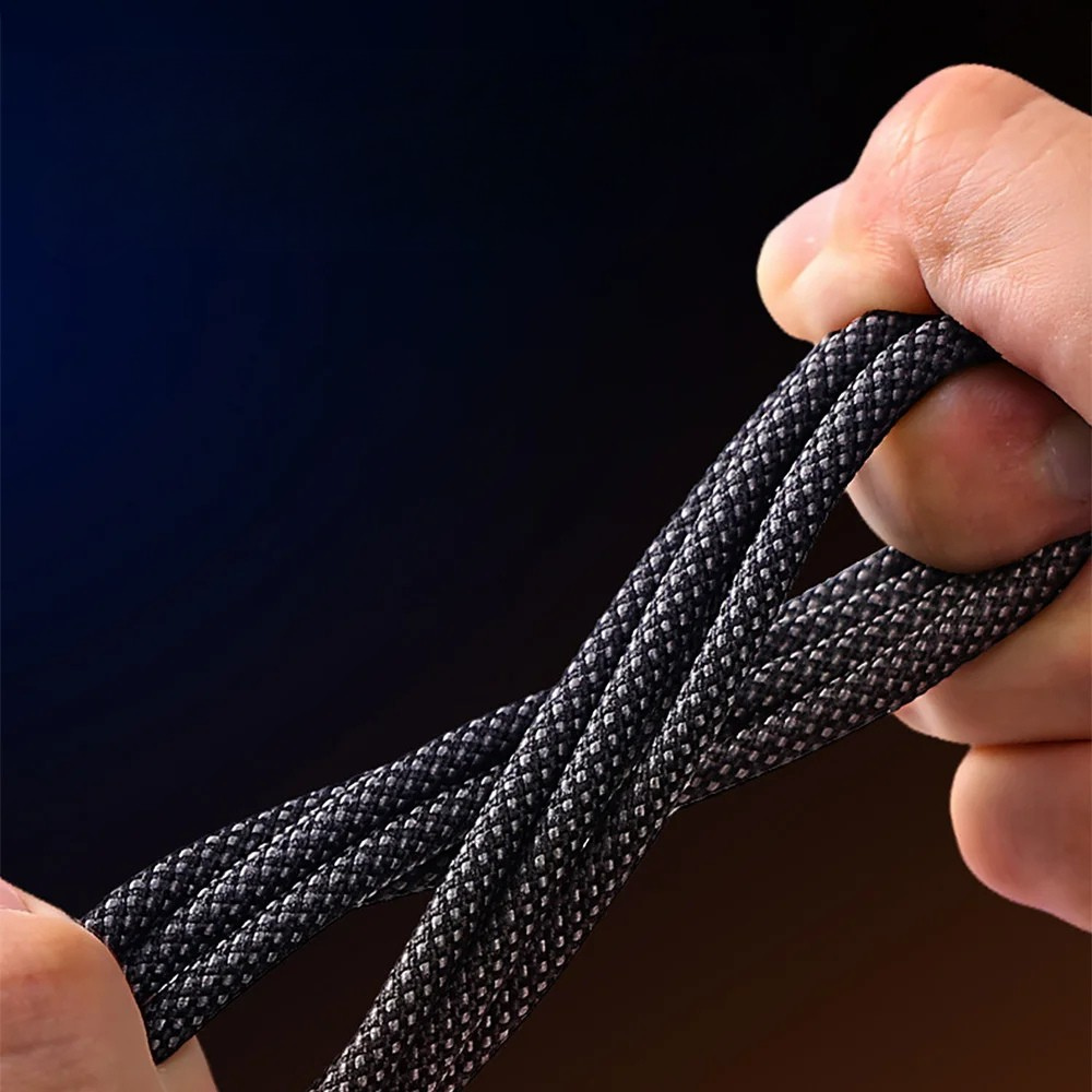 BrightTech | USB C Charger with LED Indicator & Durable Nylon Braided Design for Fast Charging