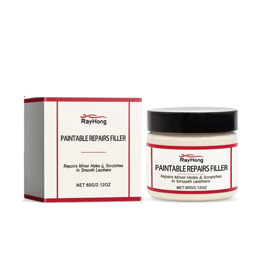 Leather Repair Compound | 60ml Natural Leather Filler for Cracks & Holes | Easy Application for Durable Restoration