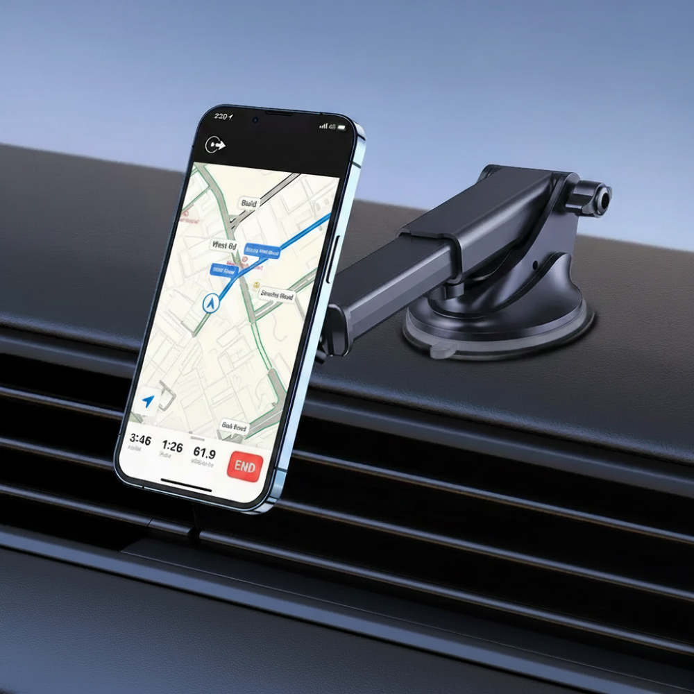 Universal Magnetic Car Phone Holder with Strong Suction & 360° Rotation for Easy Driving