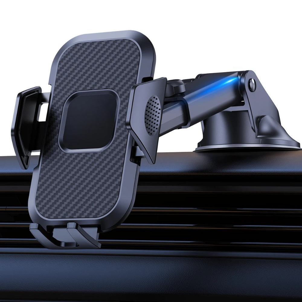 Universal Car Phone Holder with Strong Suction Cup | 360° Rotation for Safe Driving
