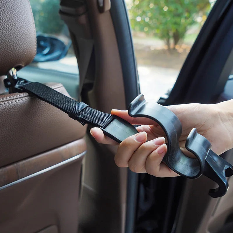 Auto Essentials | Car Back Seat Hooks with Adjustable Design | Durable Organizers for Tidy Travel 2