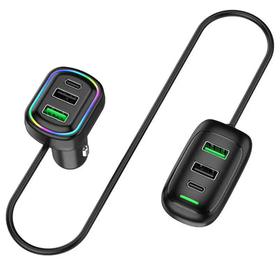 MultiCharge | USB C Car Charger with 6 Ports & Fast Charging | Works with All Devices